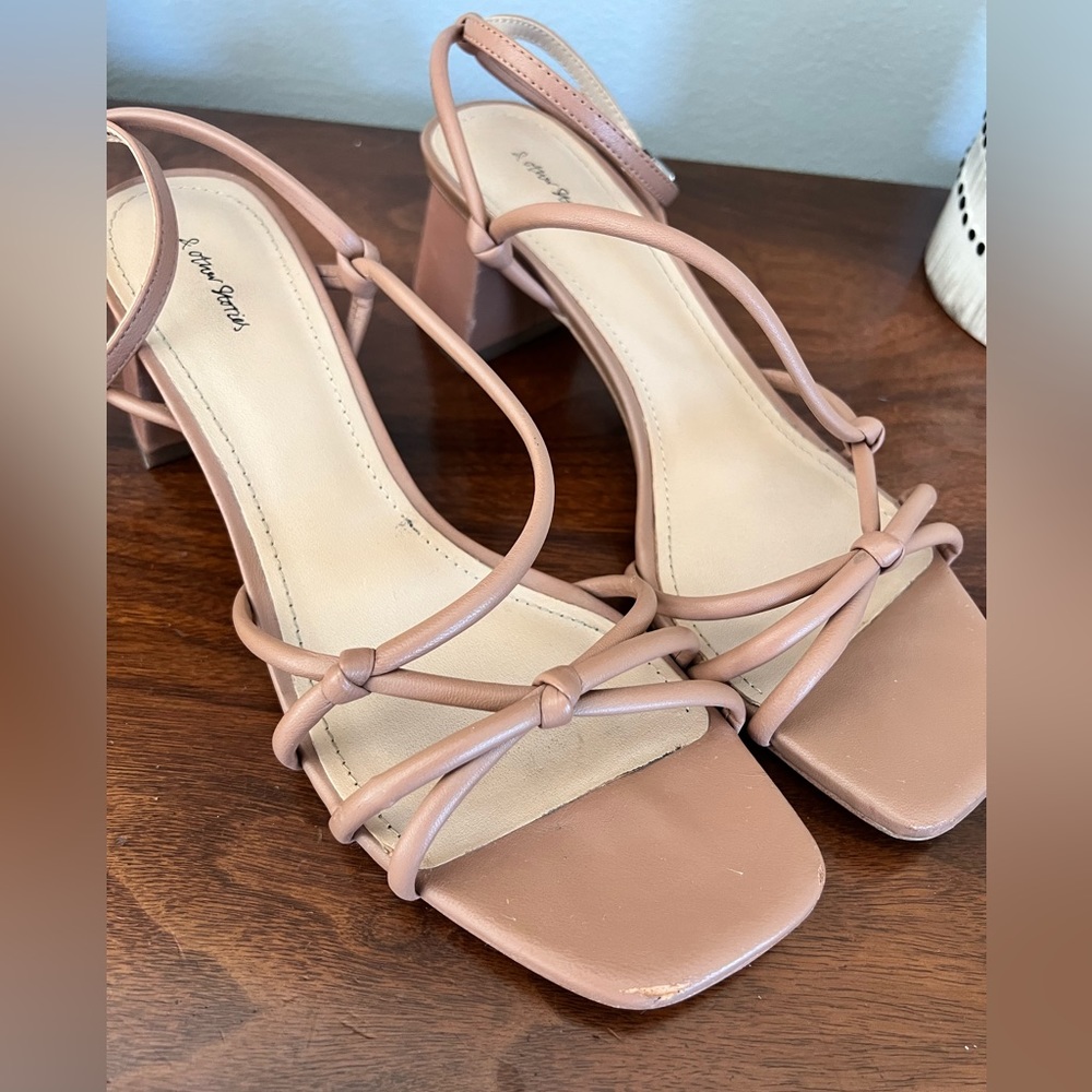 & Other Stories Pink Strappy Heels